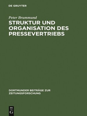 cover image of Struktur und Organisation des Pressevertriebs